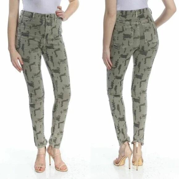 NEW Free People Long & Lean Jeans size 26 Camo Print Leggings/Jeggings Y2K - Picture 5 of 16